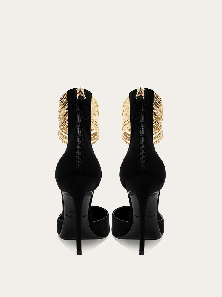 Sophisticated Pointed Zippered High Heels