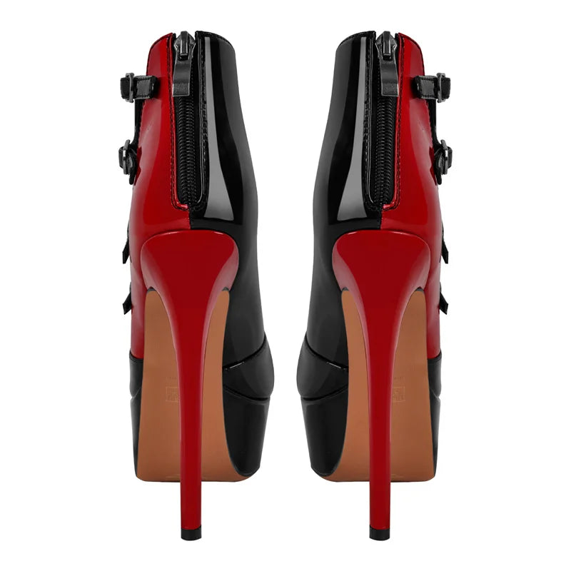 Stunning Peep Toe High Heeled Boots