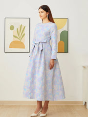 Luxurious Three-dimensional Embossed Dress