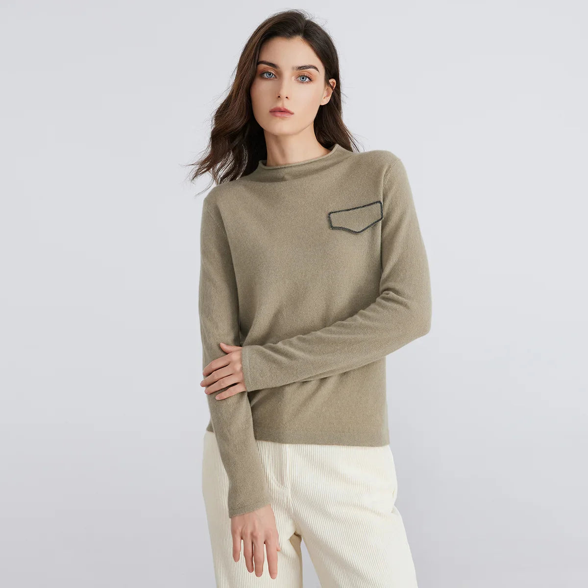 Soft Knitted Half-turtleneck Pullover Sweater