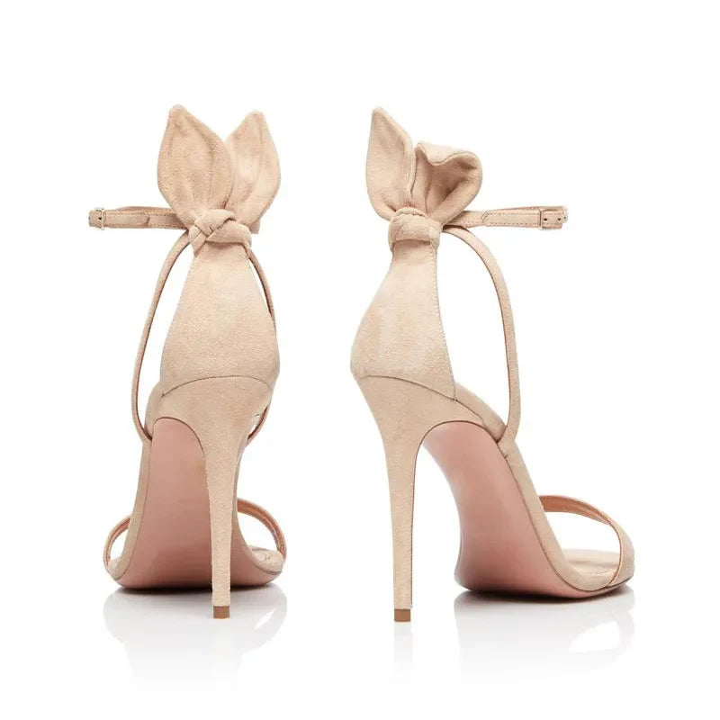 Classic Bowknot Thin Heigh Heel Sandals