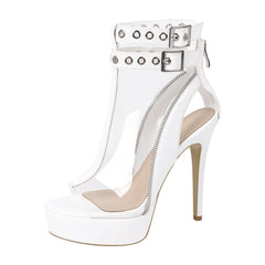 Transparent Peep Toe Sandals