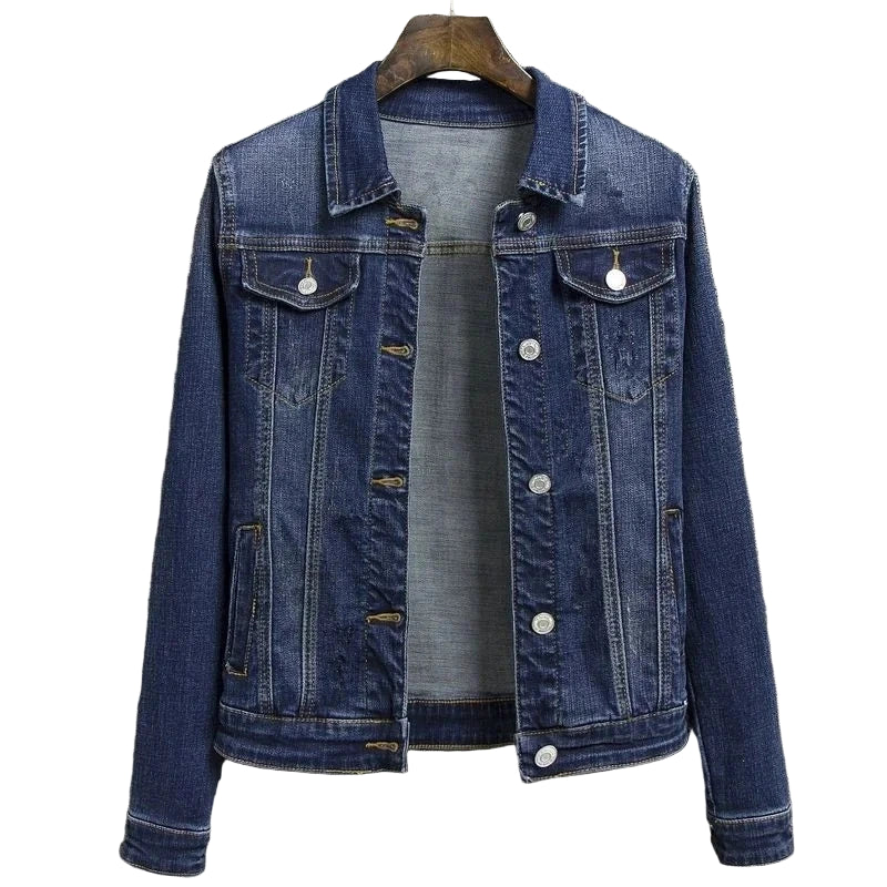 Trendy Button Closure Denim Coat