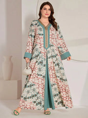 Tie-Dye A-Line Plus Size Abaya