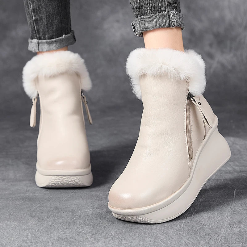 Double Zipper Platform Boots