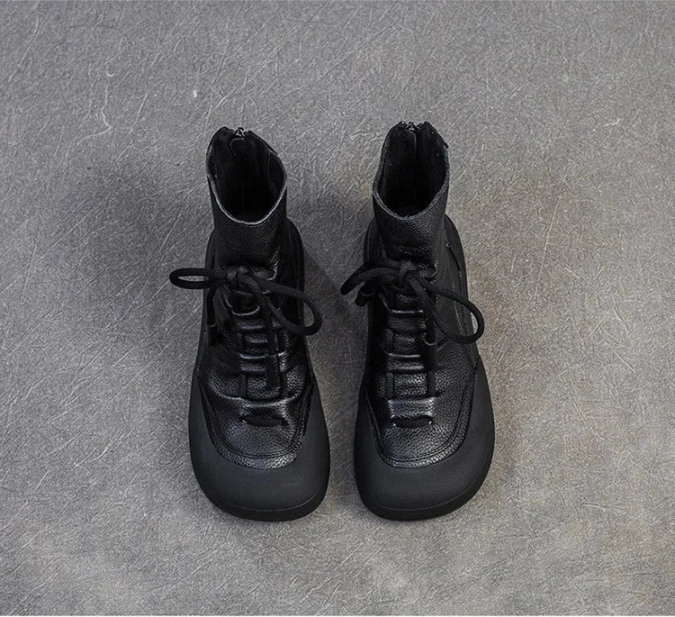 Thick Sole Motorcycle Ankle Boots