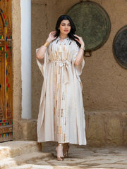 Beautiful Bat Sleeved Evening Dress