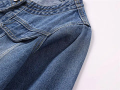 Trendy Cropped Denim Jeans Jacket