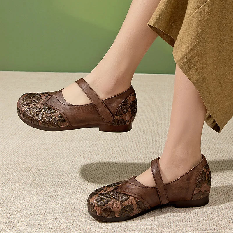 Stylish Comfy Shallow Leather Flats Shoes