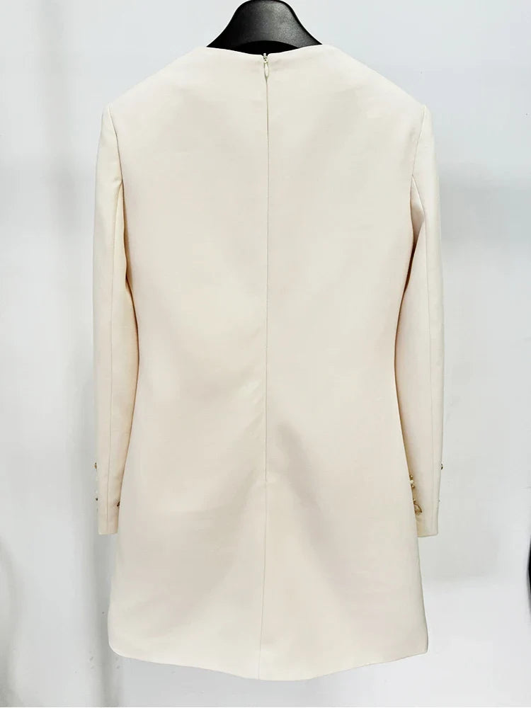 Fashion Beaded Long Sleeve Party Dress