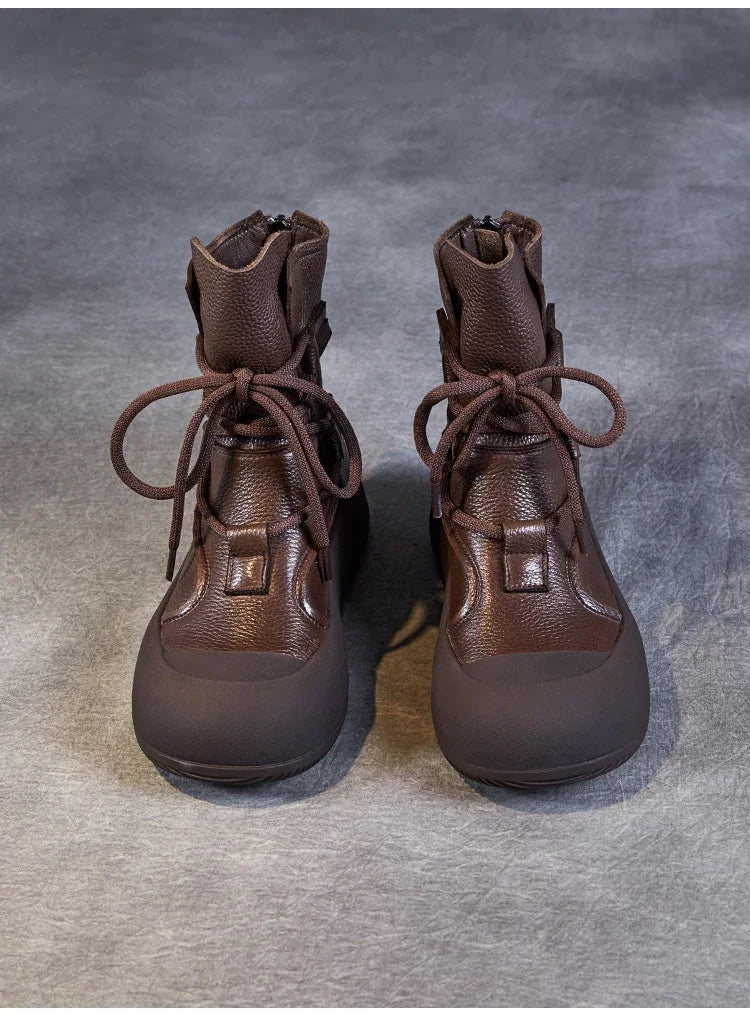 Trend Back Zipper Chunky Boots