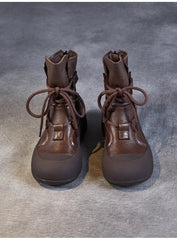 Trend Back Zipper Chunky Boots