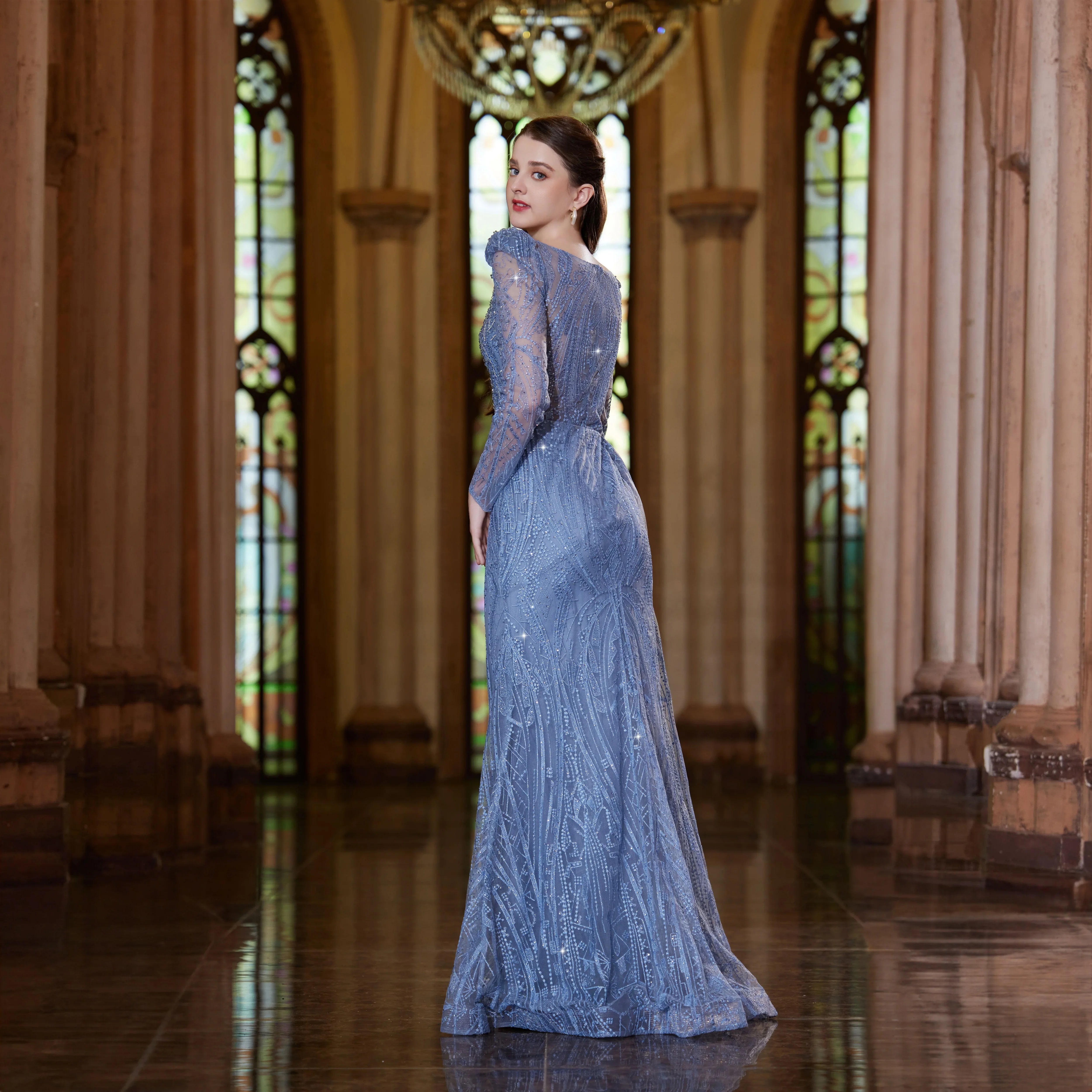 Blue Zone Arabic Evening Gown