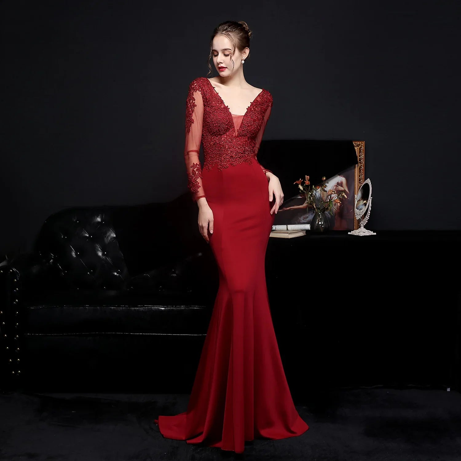 Elegant Mermaid Women's Maxi Gown