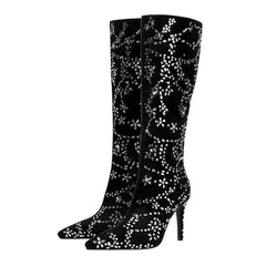 Crystal Fashion Knee High Boots