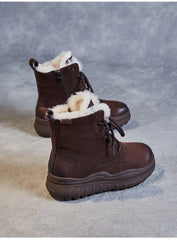 Fur Plush Platform Boots