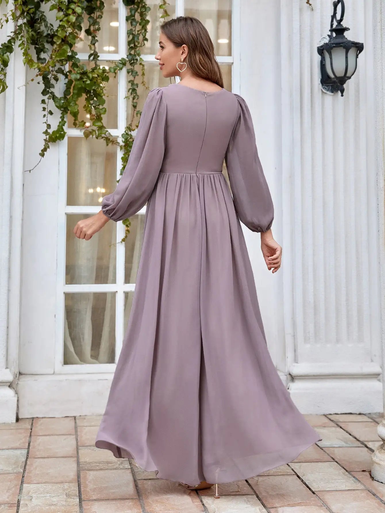 Refined Beaded Chiffon Bridesmaid Gown
