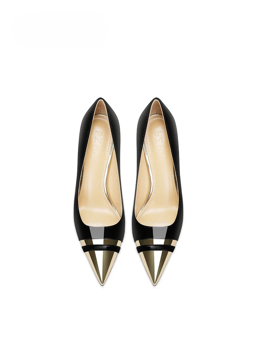 Versatile Patent Leather Pointed-Toe Heels