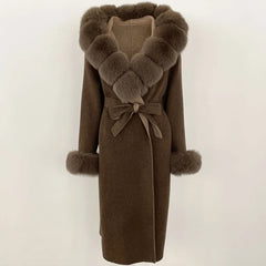 Elegant Warm Wool Blend Overcoat