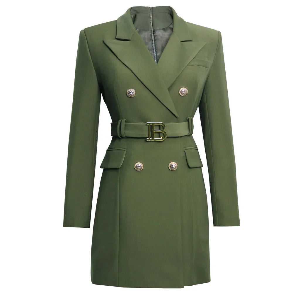 Keep You Accompanied Belted Blazer