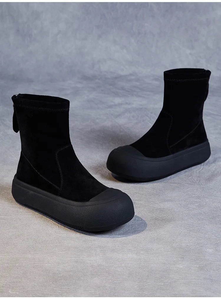 Comfy Wedge Chimney Ankle Boots
