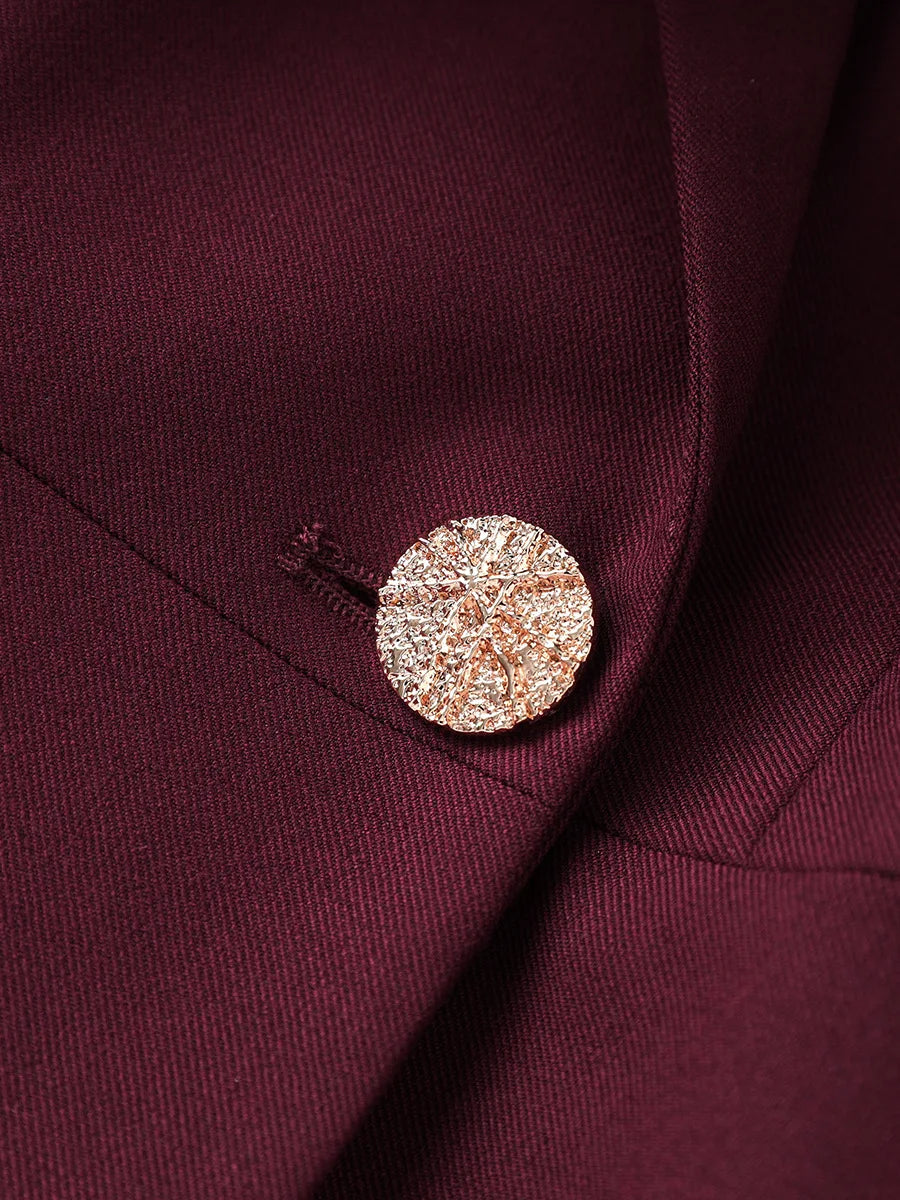 Versatile Notched Double Breasted Wool Blazer