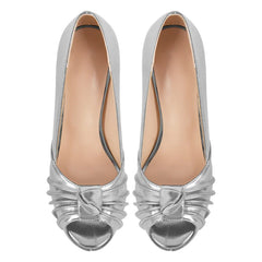 Glamorous Knot Bow Platform Pumps