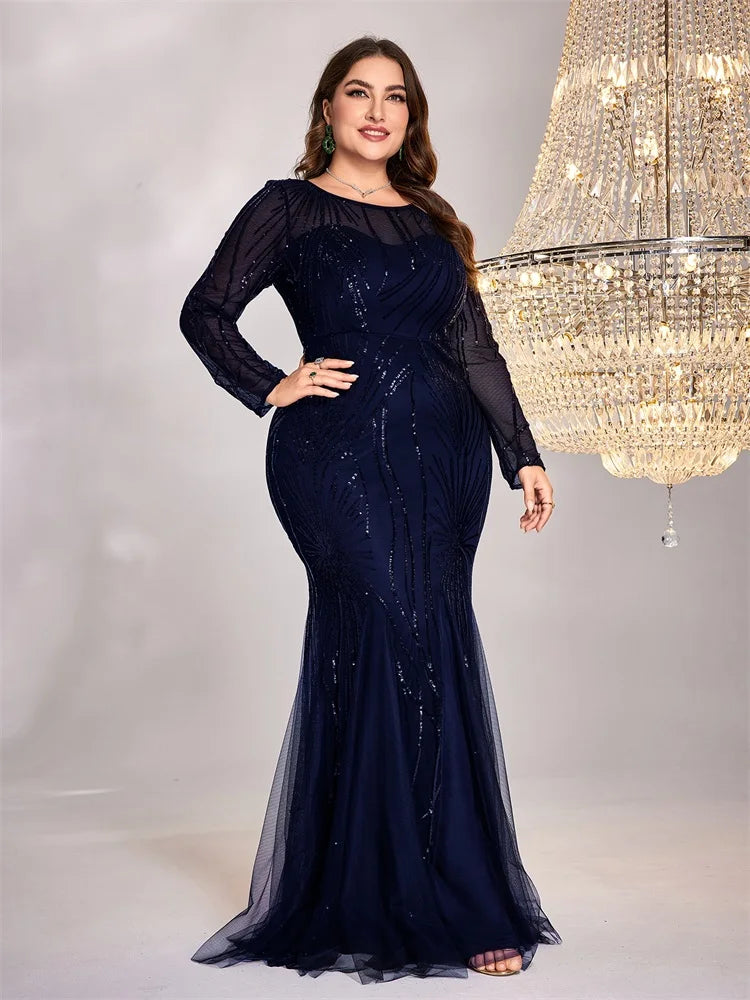 Romance In The Sequins Plus Size Women's Maxi Dress