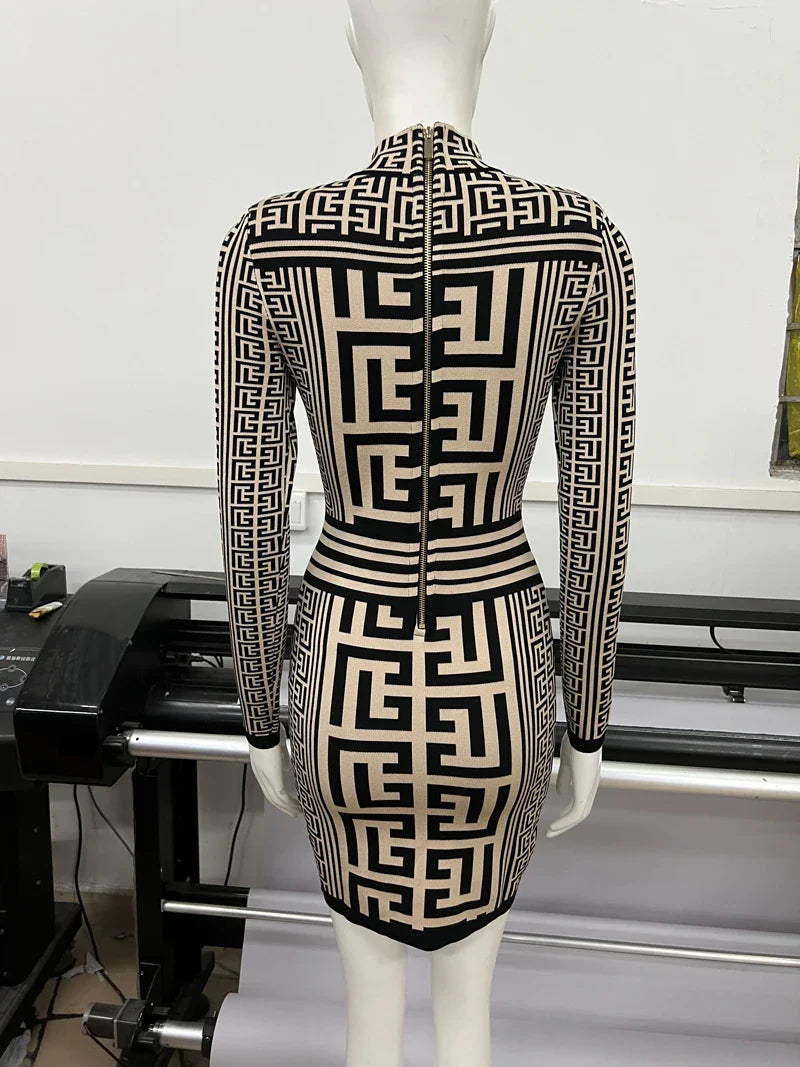 Fashionable Striped Casual Dress