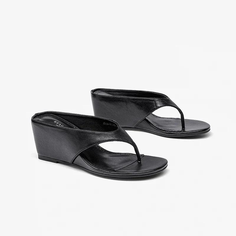 Trendy T-Strap Wedge Sandals