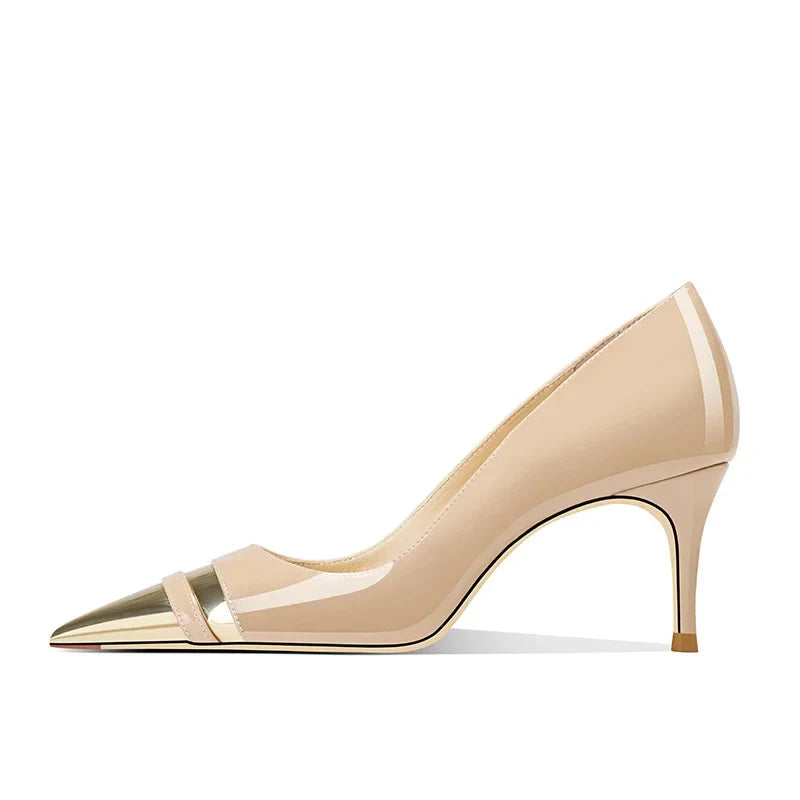 Versatile Patent Leather Pointed-Toe Heels