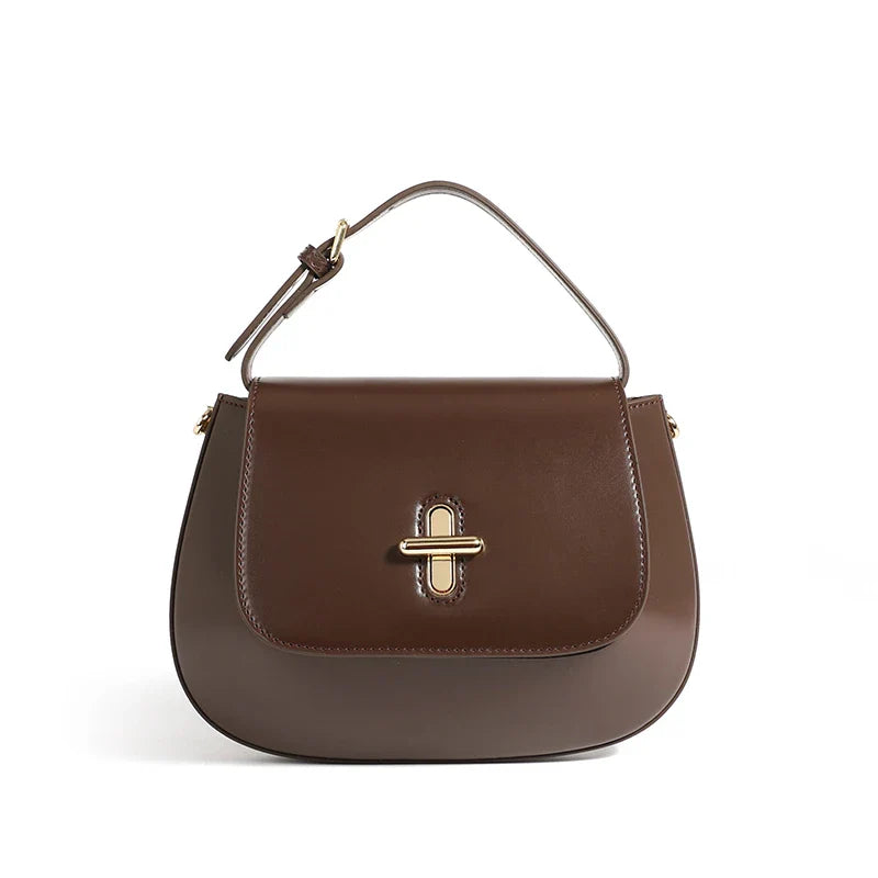 Leather Saddle Small Tote Bag