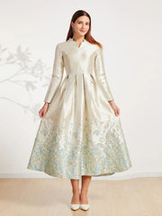 Exquisite Embroidery Wide-Armlet Dress