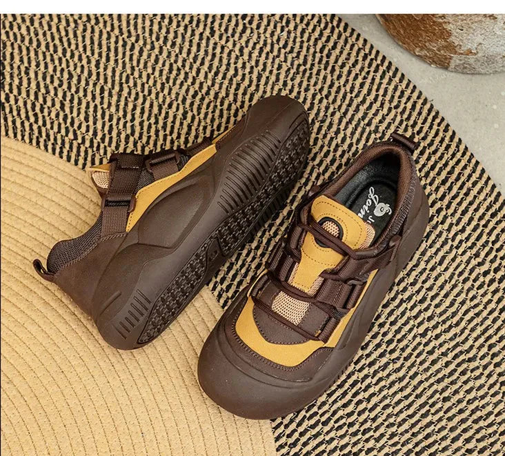 Timeless Elegance Genuine Leather Vulcanized Sneakers