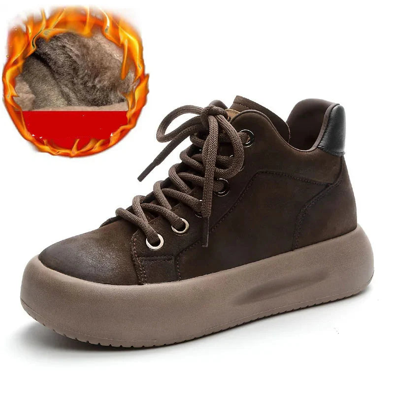 Lace-Up High Top Casual Boots