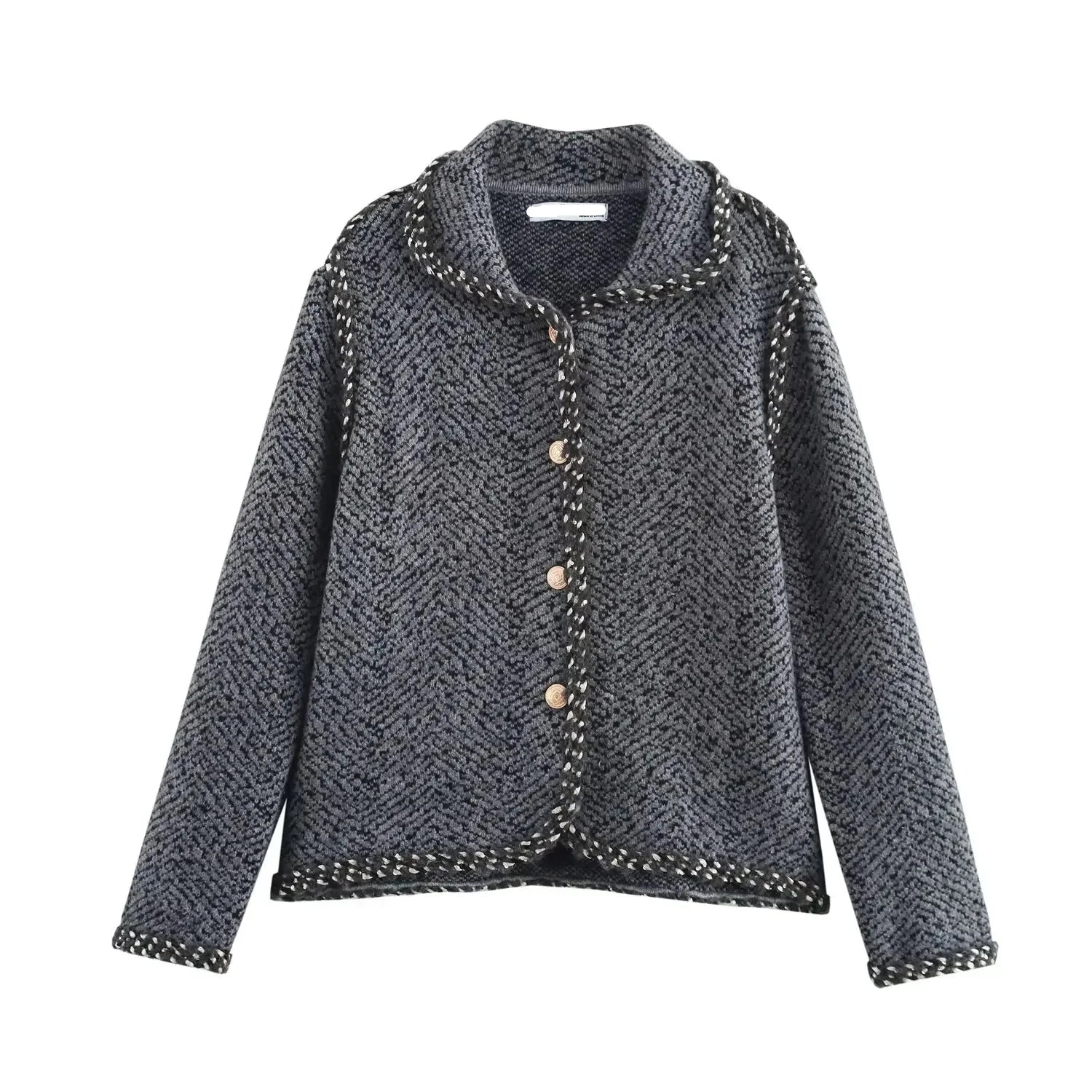 Versatile Loose Lapel Knit Jacket