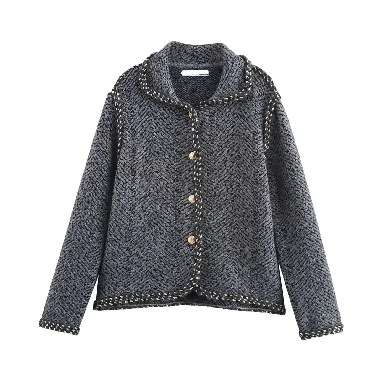 Versatile Loose Lapel Knit Jacket