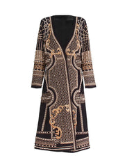 Temperament Color-Block Trench Coat