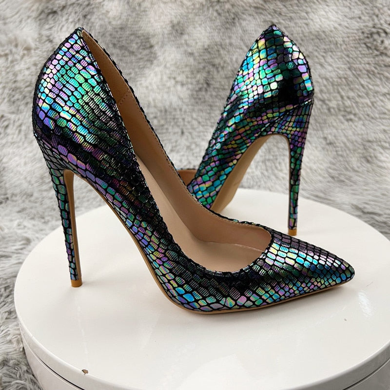 Shiny Effect Women's High Heel Stiletto Pumps