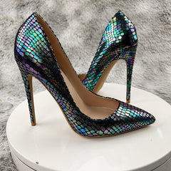 Shiny Effect Women's High Heel Stiletto Pumps