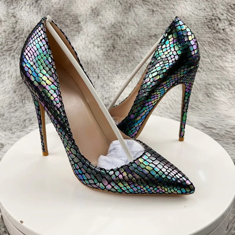 Shiny Effect Women's High Heel Stiletto Pumps