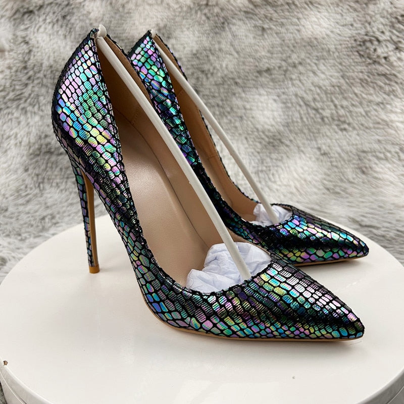 Shiny Effect Women's High Heel Stiletto Pumps