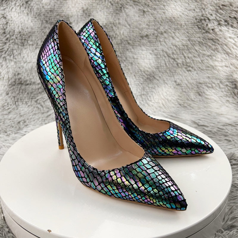 Shiny Effect Women's High Heel Stiletto Pumps
