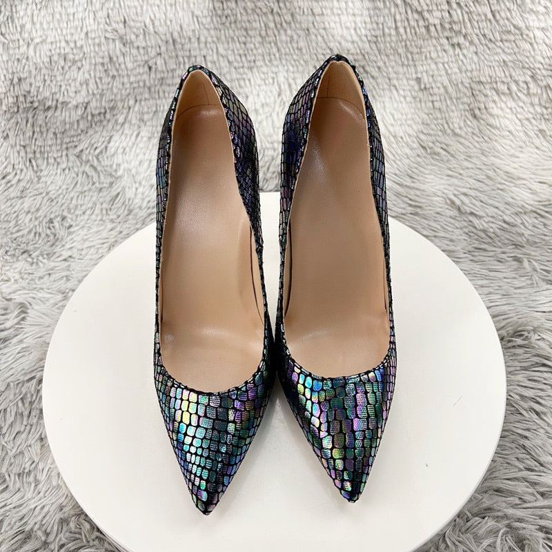 Shiny Effect Women's High Heel Stiletto Pumps