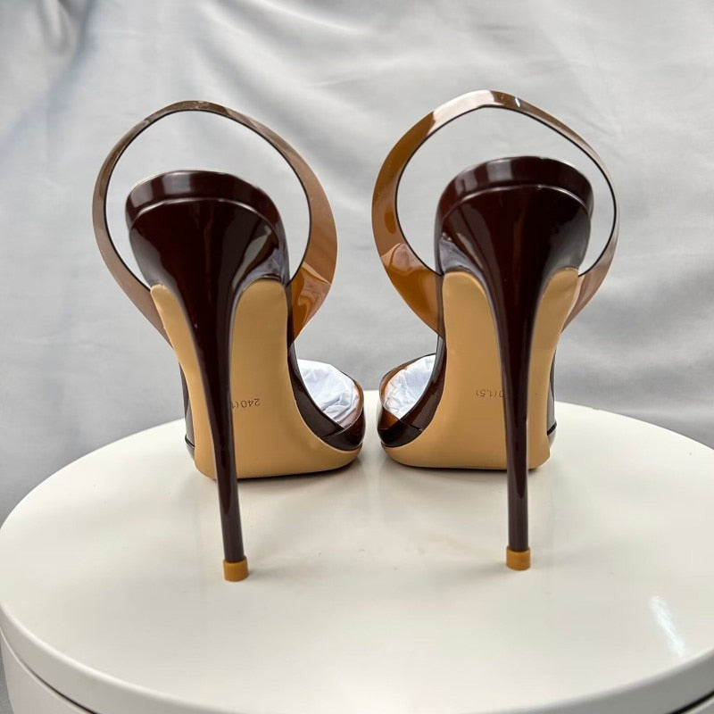 Soft Transparent Women's Slingback High Heel Pumps