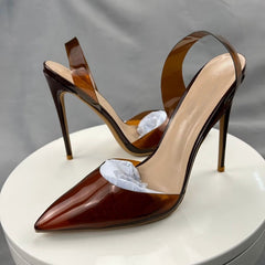 Soft Transparent Women's Slingback High Heel Pumps