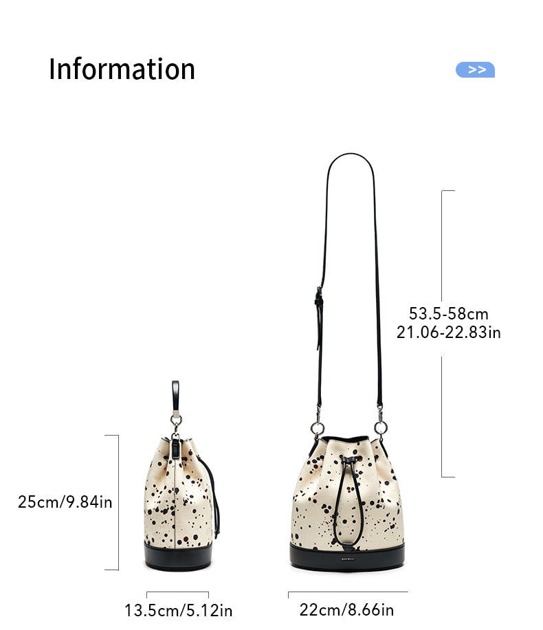 String Leather Women's Bucket Bags