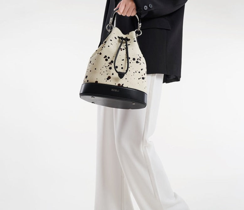 String Leather Women's Bucket Bags