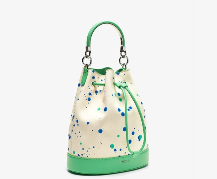 String Leather Women's Bucket Bags