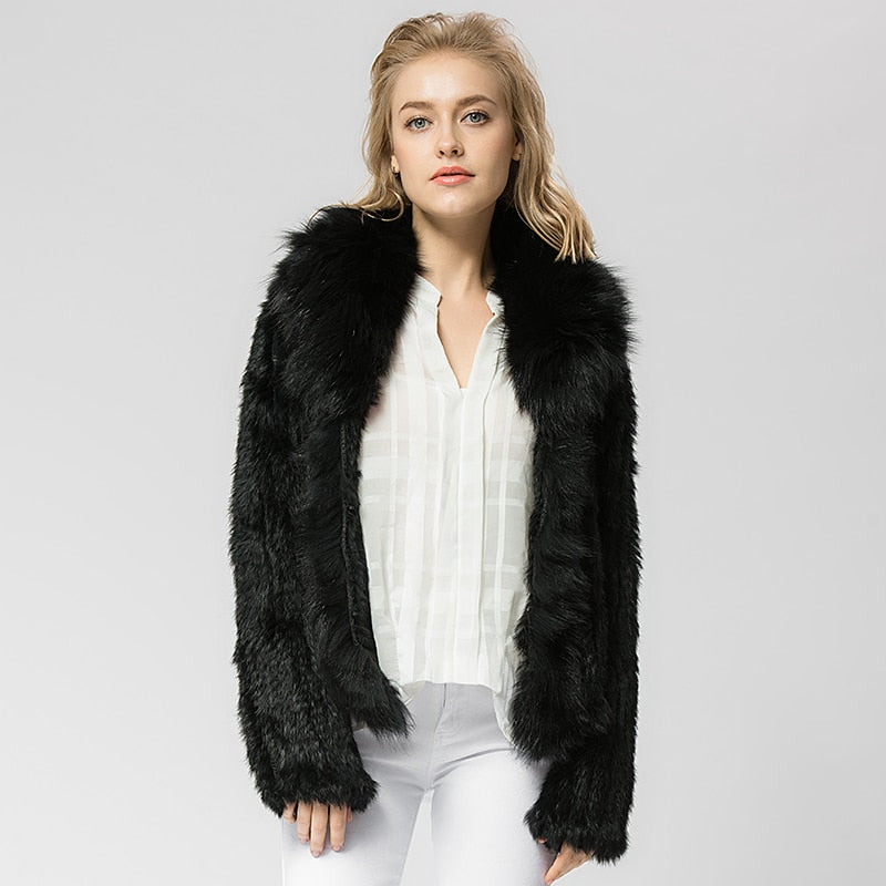 Thick Warm Women's Real Fur Coat